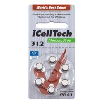 312 PR41 Zinc-air batteries hearing devices, 1.45V 6-Pack