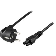 Earthed LSZH cable, unit & wall socket, 2m, black