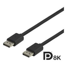DisplayPort cable, DP 1.4, 7680x4320 at 30Hz, 1m, black