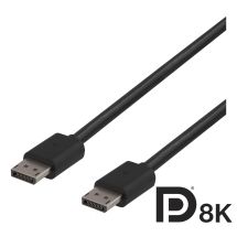 DisplayPort cable, DP 1.4, 7680x4320 at 60Hz, 2m, black