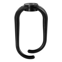 Plastic cable hanger, screw mount, screw cap, black