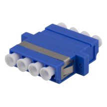 Fiber coupler snap-in, 4xLC-LC, Singlemode, duplex, blue