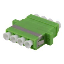Fiber coupler snap-in, 4xLC-LC, Singlemode, duplex, green