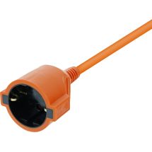 Extension cable, indoor-use, grounded, IP20, 20 m, orange