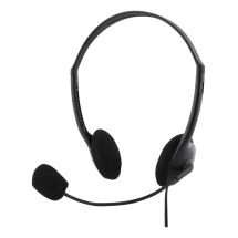 Stereo Headset microphone and volume control 2x 35mm black