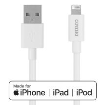 USB-A - lightning cable, MFI certified, 2.4A, 3 m, white