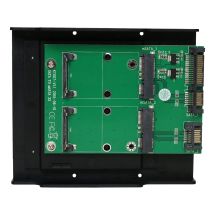 2xSATA to 2xmSATA Converter card 2.5"/3.5" adapter KT007B