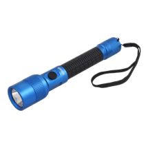 UV LED flashlight, IP44, aluminum, blue