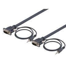 Monitor cable HD15 ma-ma, 1m, 1920x1200 60Hz, 3.5mm audio