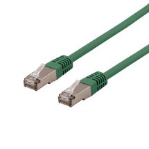 S/FTP Cat6 patch cable, LSZH, 1.5m, green