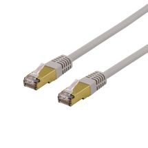 S/FTP Cat6a patch cable, delta cert, LSZH, 2m, grey