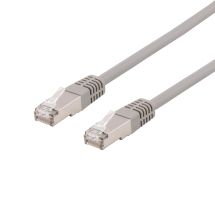 U/FTP Cat6a patch cable, LSZH, 0.3m, grey