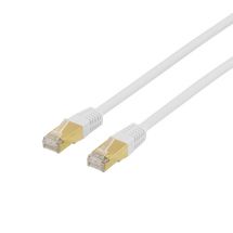 S/FTP Cat7 patch cable with RJ45, 0.5m, 600MHz, LSZH, white