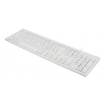 Keyboard, 105 keys, Nordic layout, USB, white, 13 media keys