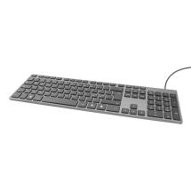 Wired Slim office keyboard, low-profile, aluminum, nordic