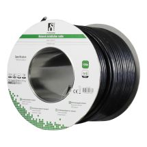 F/UTP Cat6 installation cable, for outdoor use, 100m, black