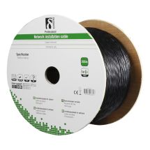 S/FTP Cat6a installation cable, for outdoor use, 305m, black