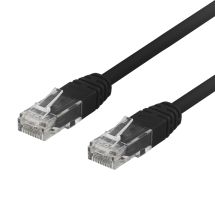 U/UTP Cat6 patch cable 0.3m 250MHz Deltacertified LSZH black