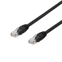 U/UTP Cat6a patch cable, LSZH, 0.3m, black