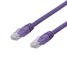 U/UTP Cat6a patch cable, LSZH, 0.5m, purple