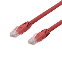 U/UTP Cat6a patch cable, LSZH, 0.5m, red