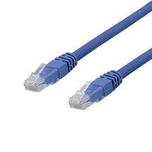 U/UTP Cat6a patch cable, LSZH, 15m, blue