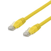 U/UTP Cat6a patch cable, LSZH, 1m, yellow