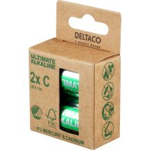 Ultimate Alkaline batteries, LR14/C size, 2-pack