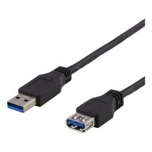 USB 3.1 Gen1 Extension cable 2m USBA male>USBA female black