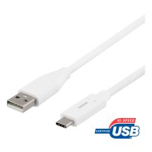 USB 2.0 Cable, Type A, Type C ma, 1m, white