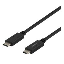 DELTACO USB-C-kaapeli, 5Gbit/s, 5A, 1m, musta