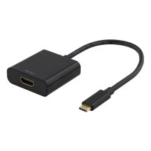 DELTACO USB-C - HDMI-sovitin, 4096x2160 30Hz, musta