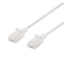 U/UTP Cat6a patch cable, slim, 3.5mm diameter, 0.5m, white
