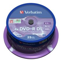 DVD+R DL, 8x, 8.56GB/240min, 35-pack spindel, matt silver