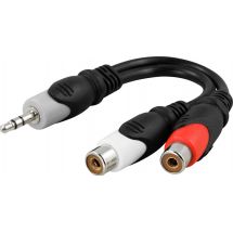 Multimedia adapter 3.5mm ma to 2xRCA fe