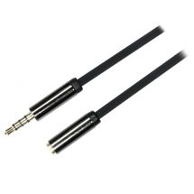 Audio Cable, 3.5mm straight male>3.5mm female, 4-pin, 0.5m