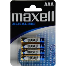 Batteries, AAA (LR03), Alkaline, 1.5V, 4-pack