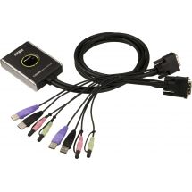 KVM-switch, 1-2, DVI-D/USB, 1.2m