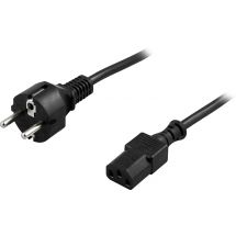 Device cable PC & wall socket straight CEE 7/7 & IEC C13 2m