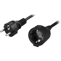 Extension cable 230 volt with Schuko plug 10m, black
