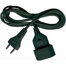 Extension cable, straight CEE 7/16 to Euro socket, 5m, black