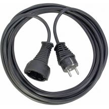 Earthed extension cable, CEE 7/7 - CEE 7/4, 3m, black