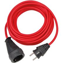 Earthed extension cable, CEE 7/7 - CEE 7/4, 10m, red
