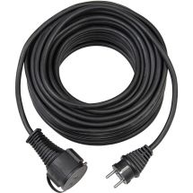 Earthed extension cable, CEE 7/7 - CEE 7/4, 10m, black