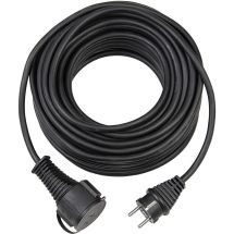 Earthed extension cable, CEE 7/7 - CEE 7/4, 25m, black