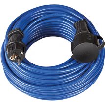 Earthed extension cable, CEE 7/7 - CEE 7/4, 10m, blue