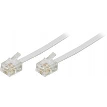 Modular cable, 6P4C(RJ11) to 6P4C(RJ11), 5m, white