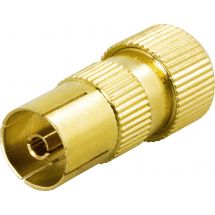 Antenna connector, 9.5mm female, gold plated connectors