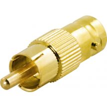 Adapter, RCA male to BNC female, gold plated