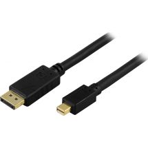 DisplayPort to Mini Displayport cable, 1m, black